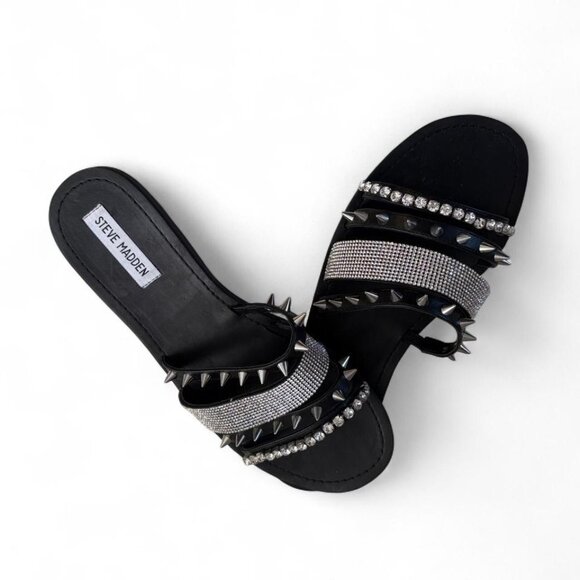 Steve Madden Lindy Black Multi Sandal Women's Size 10 - Picture 3 of 8